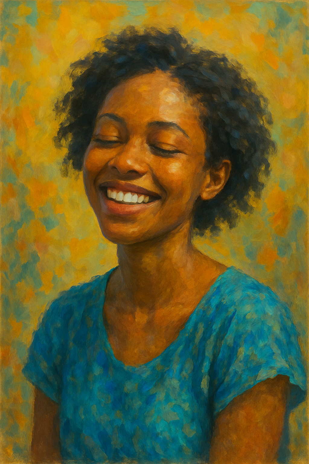 Joy by Tunde Bakare - Charcoal on Bamboo Paper