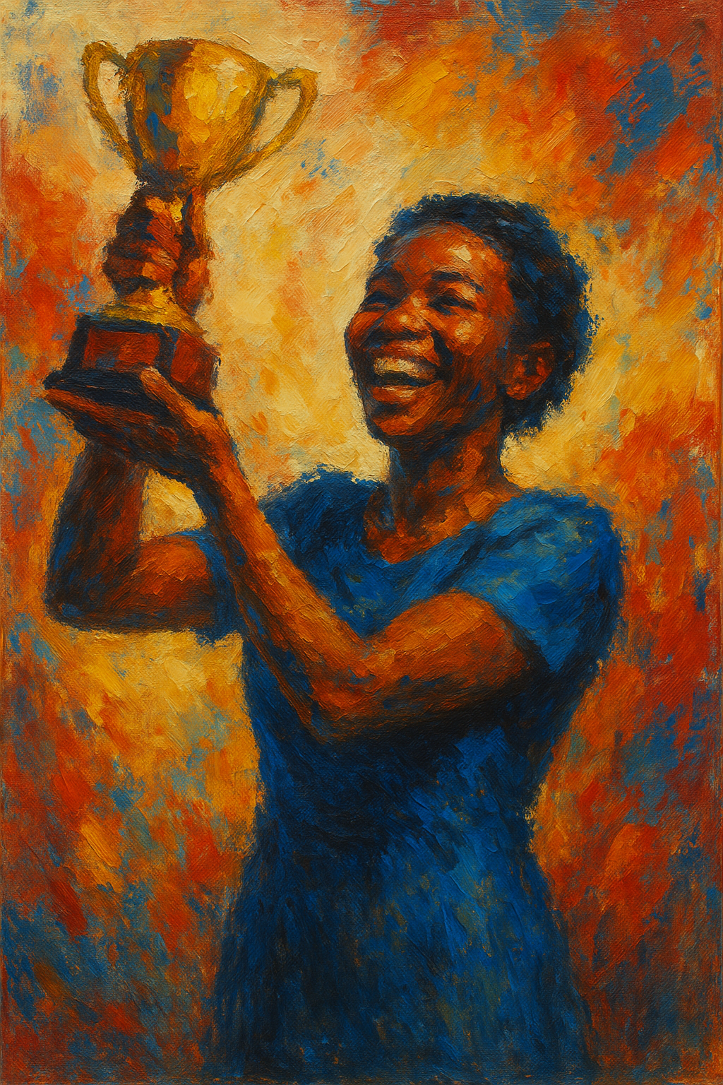 Winning by Babajide Cole - Digital Print on Recycled Canvas